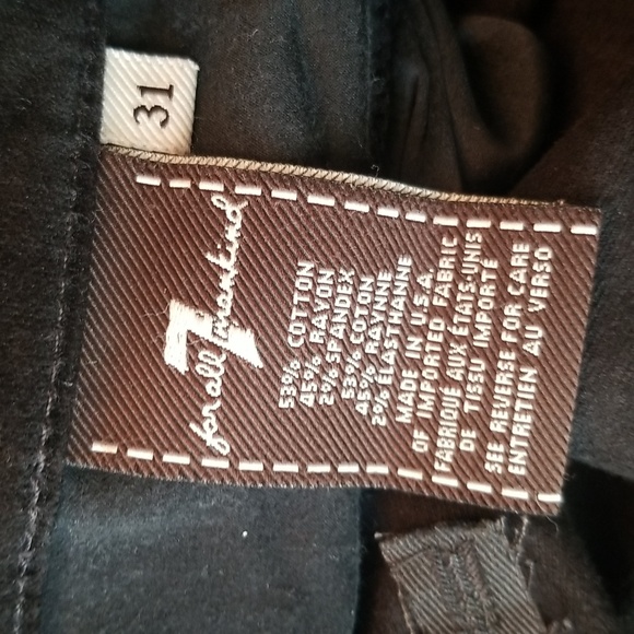 7 for All Mankind Black Velvet Skinny Bootcut Jean's Sz. 31 - Picture 13 of 16